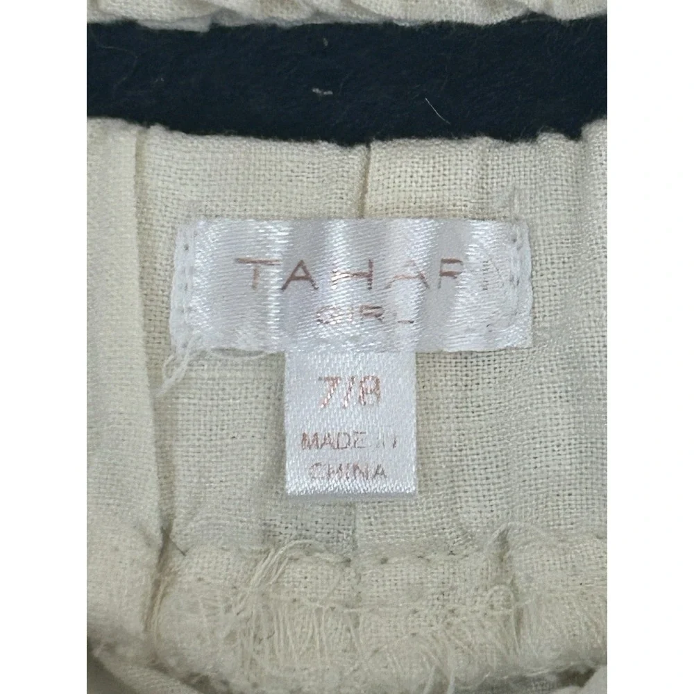 Tahari Girls Embroidered Shorts Set Outfit SZ 7/8 Crop Top & Shorts